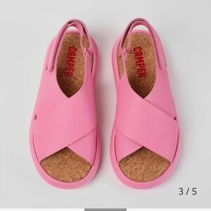 CAMPER Pelotas Flota Pink Leather Sandals